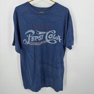 Pepsi Cola Blue Graphic T-Shirt - Men’s‎ Large Tall